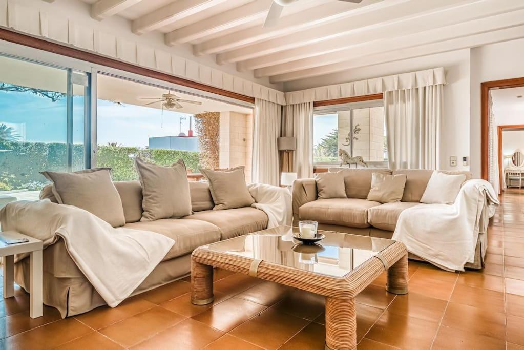 La Calma Espectacular Villa Con Jardin Y Piscina En Menorca S'Algar Bagian luar foto