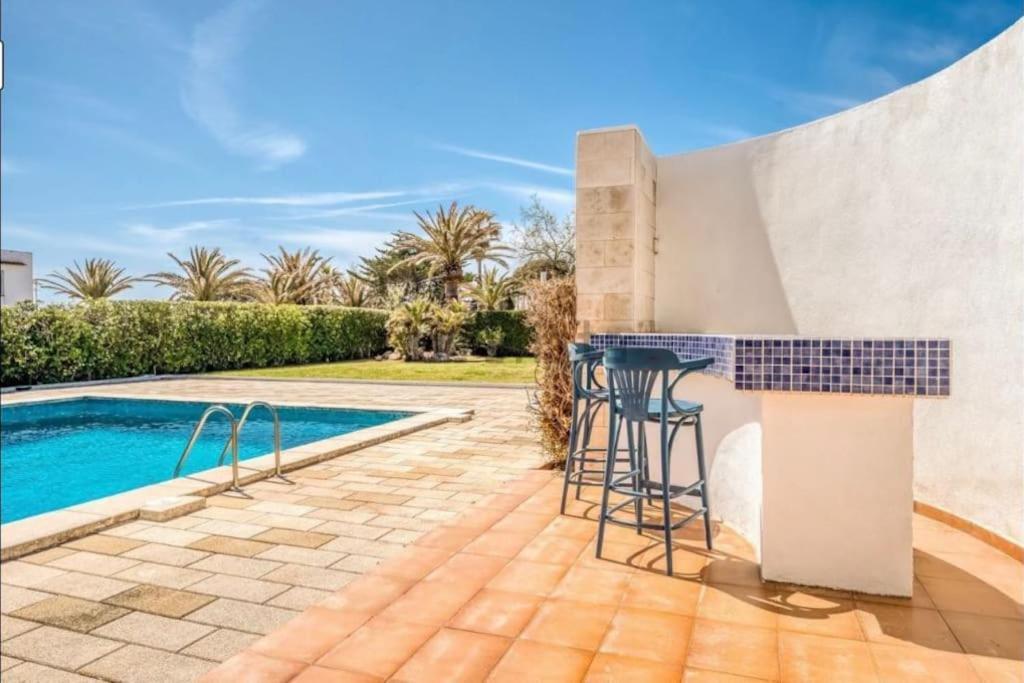La Calma Espectacular Villa Con Jardin Y Piscina En Menorca S'Algar Bagian luar foto