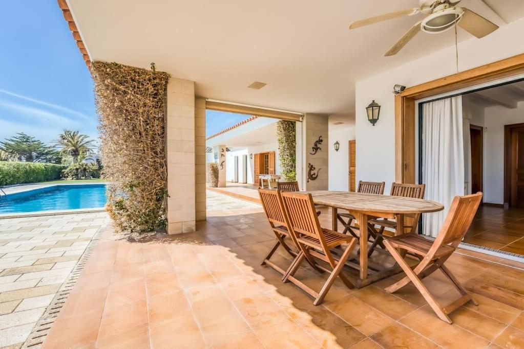 La Calma Espectacular Villa Con Jardin Y Piscina En Menorca S'Algar Bagian luar foto
