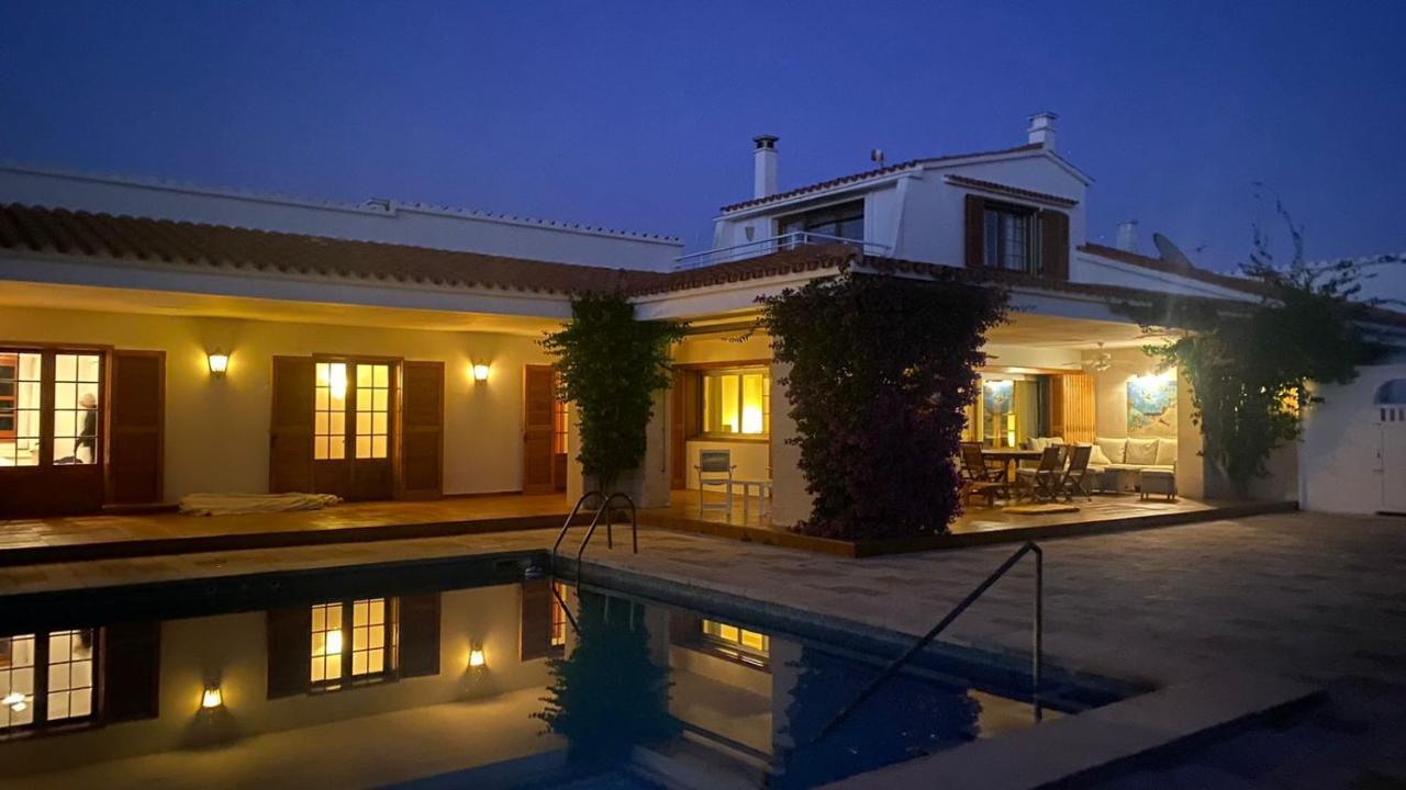 La Calma Espectacular Villa Con Jardin Y Piscina En Menorca S'Algar Bagian luar foto